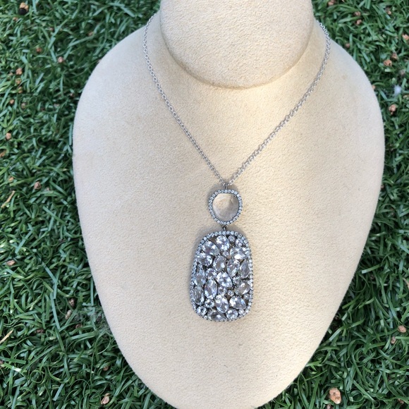 SOLD❌14k Meira T White Sapphire and Diamond neckla - Picture 5 of 8